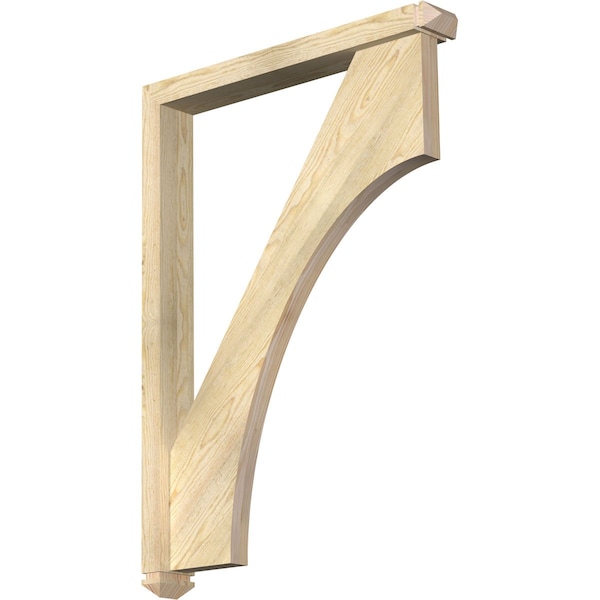 Ekena Millwork Westlake Arts and Crafts Rough Sawn Bracket w/ Offset Brace, Douglas Fir, 4"W x 30"D x 42"H BKT0402X30X42WTL03RDF - main